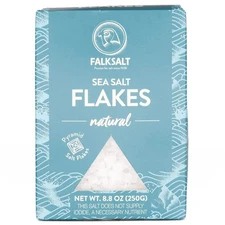 FALKSALT | Organic Sea Salt Flakes, 8.8oz Box - Gourmet Flakes 