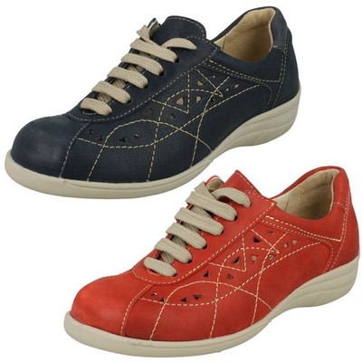 EasyB Damen Schnürschuhe flach Freizeitschuhe Hornsea