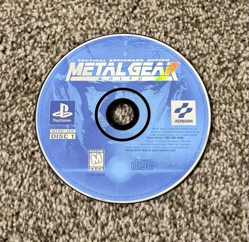 Metal Gear Solid Sony PS1 PlayStation DISC 1 ONLY Tested Working Authentic
