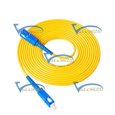 20M SC UPC to SC UPC Simplex 3.0mm PVC Single Mode Fiber Patch Cable Jumper