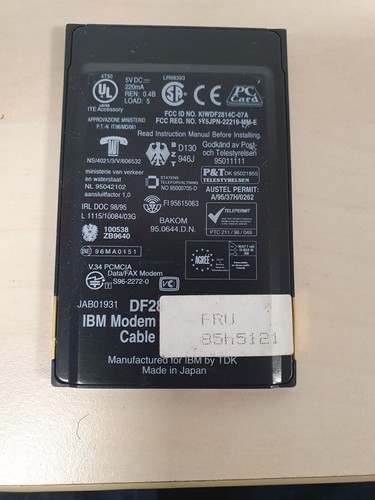 IBM Data/fax Modem Card PCMCIA 5v - Afbeelding 3 van 3