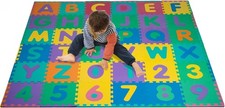 96 Piece Foam Floor Alphabet  Numbers Interlocking Tiles Puzzle Baby Play Mat