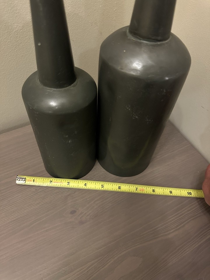 Best Lock Handle Set 2 Restoration Hardware Metal - Bottle Shaped - Vases Silver Tone | eBay