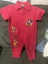 Rare Vintage Disney Store Mickey Romper Embroidered 18 Months