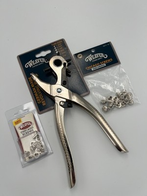 Weaver Leather Supply Revolving Leather Hole Punch Tool/Chicago Screws NEW