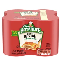 Chef Boyardee Beef Ravioli in Pasta Sauce, Ready-to-Eat Meal, 15 oz. Can.