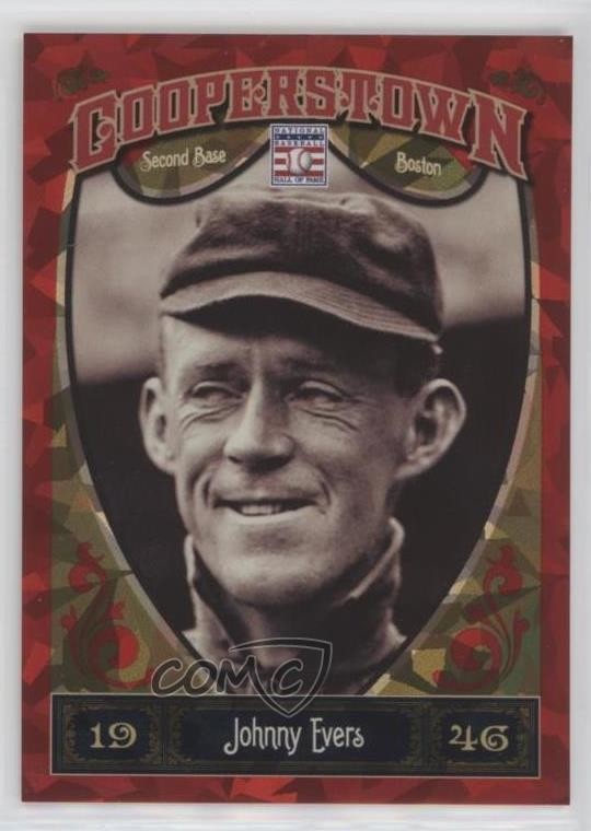 2013 Panini Cooperstown Collection Red Crystal Shard /399 Johnny Evers HOF w1s