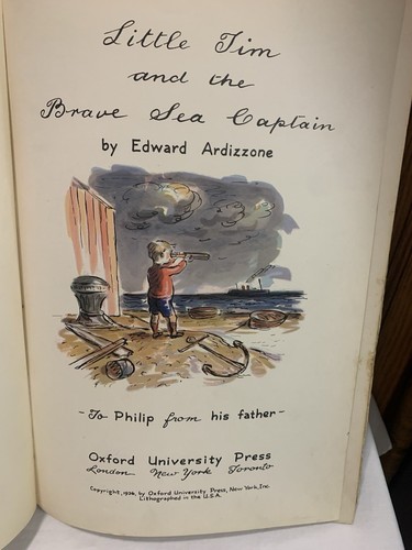 Vintage 1936 Hardcover Book-Little Tim And The Brave Sea Captain-Edward Ardizzon - Picture 5 of 11