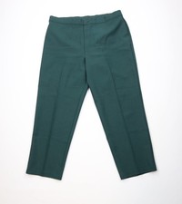 Vintage 70s 80s Levis Womens 40 Distressed Knit Wide Leg Chino Pants Green USA