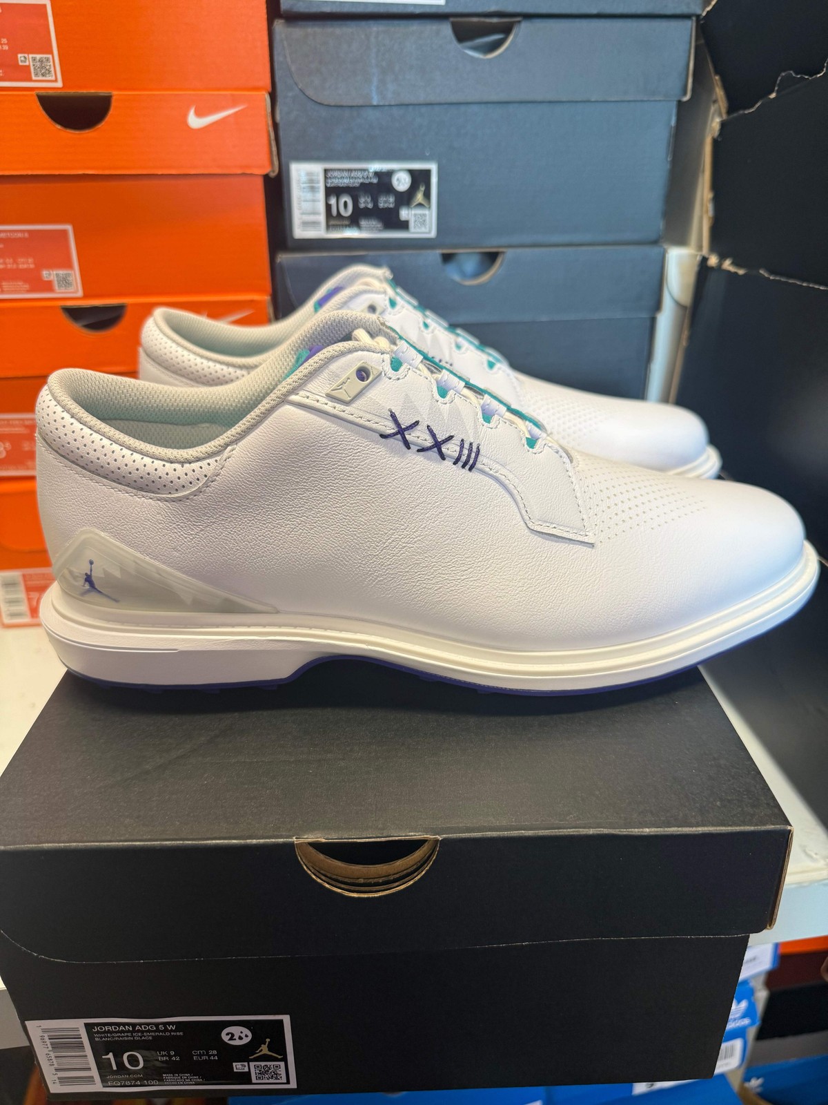 Nike Air Jordan ADG 5 White Grape Ice Mens Golf Shoes FQ7874-100