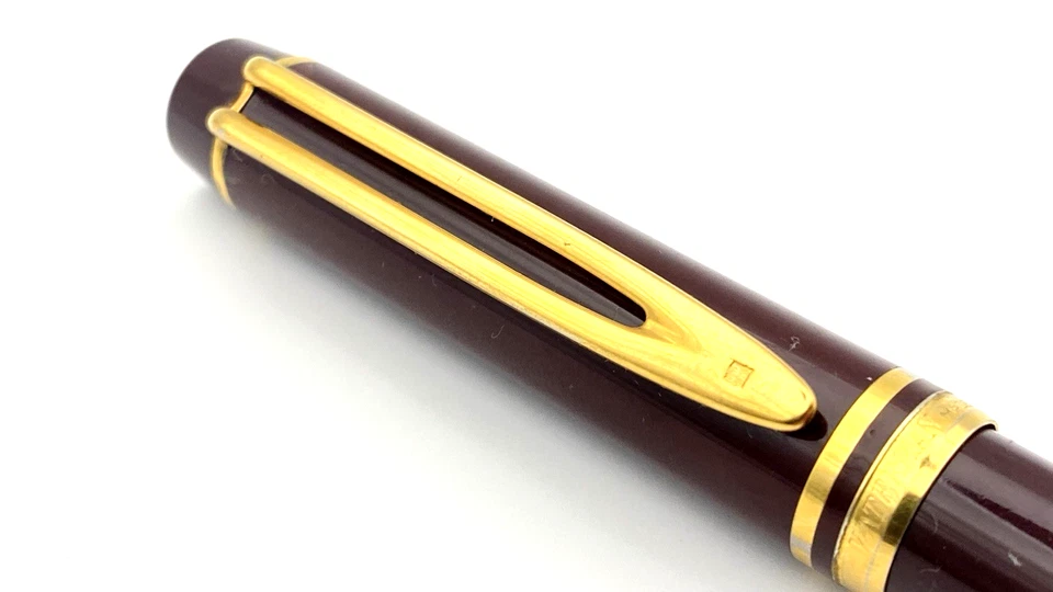 PLUMA ESTILOGRÁFICA WATERMAN LEMAN 200 DE COLECCIÓN EN CAJA GRANATE ELÁSTICA 18K FINA NUEVA EN CAJA Foto 4 de 4