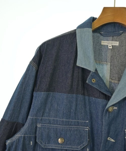 Engineered Garments Patchwork Coverall Jacket Blu… - image 4