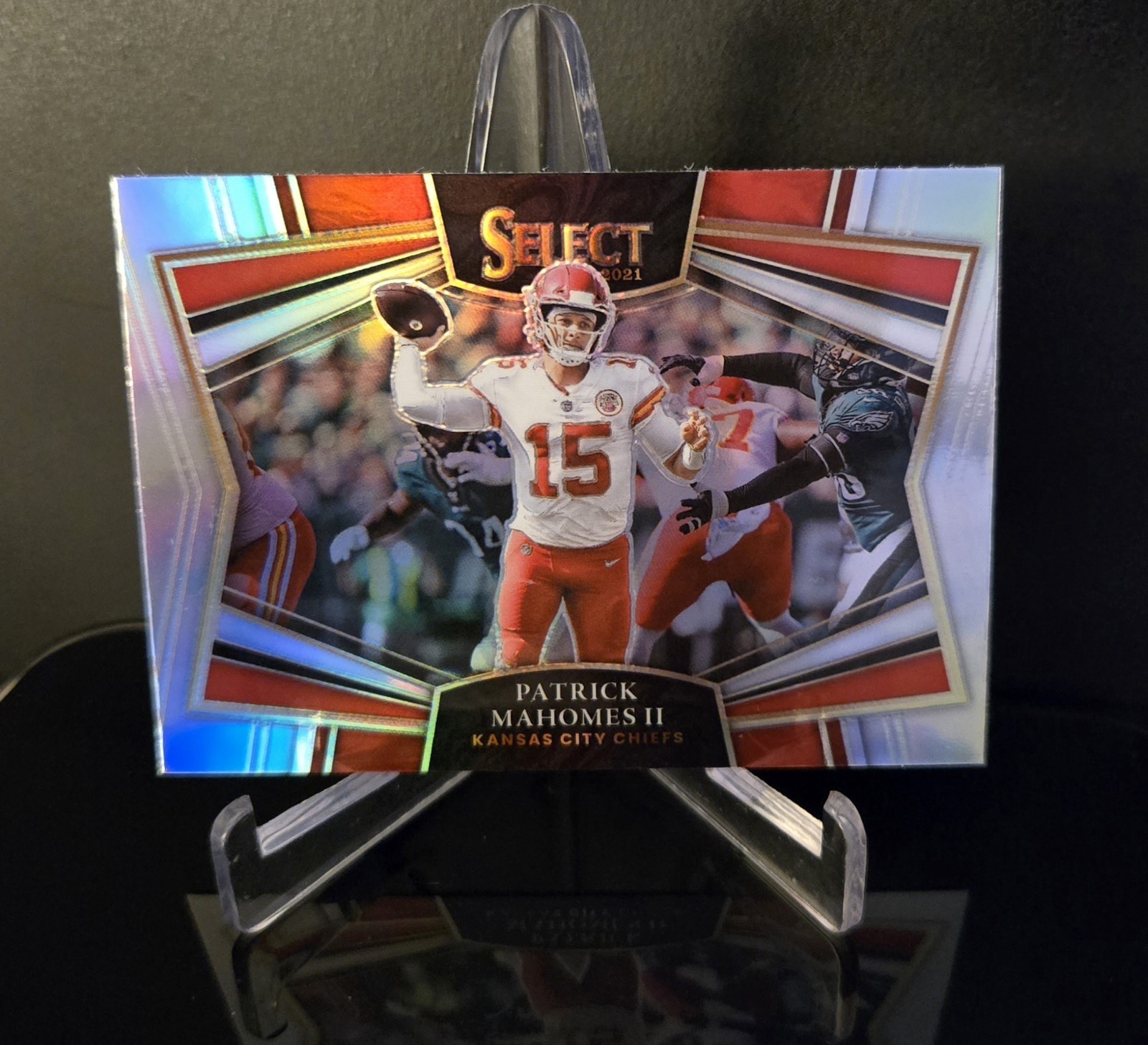 PATRICK MAHOMES II 🔥 SP 2021 Panini Select Snapshots Silver Prizm No. SS-10
