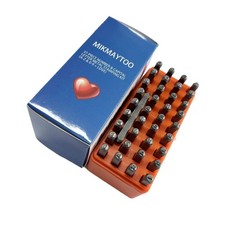 37-Piece 3MM Metal Stamps Letter Number Punch Set for Imprinting Metal Wood