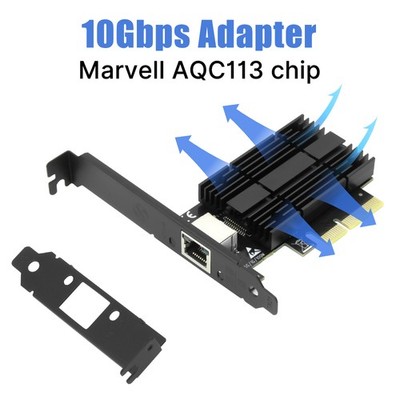 Fenvi 10G PCIe Ethernet Card AQC113C RJ45 PCIe x4 for NAS Desktop Windows Linux