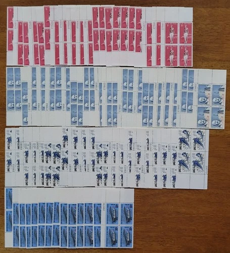 US Stamps Airmail Plate Block Collection C68,69,71,74 - Lot Of 83 MNH OG CV $157