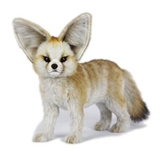 29cm Hansa Standing Fennec Plush Cuddly Realistic Handmade Stuffed Animal Toy