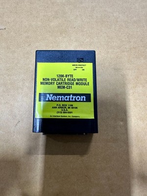 NEMATRON 128K BYTE NON-VOLATILE READ/WRITE MEMORY CARD (ITEM#110)