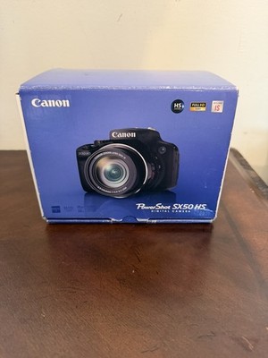 Canon PowerShot SX50 HS Black Bridge Camera 12.1MP 50x Zoom Full HD IS Screen