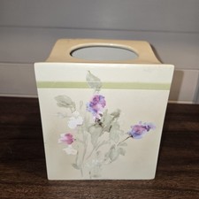 Tissue Box Cover Hand Painted " Natalie " Watercolor Floral