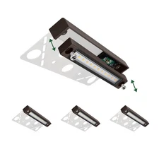 4-Pack Replaceable 6.8" LED Hardscape Lights, Low Voltage Retaining Wall Ligh...