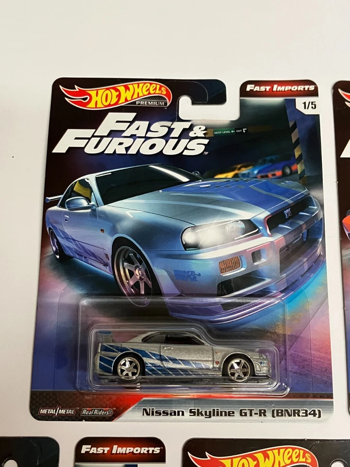 2017 Hot Wheels Premium FAST & FURIOUS Fast Imports Complete Set of 5 cars - Image 2 of 4