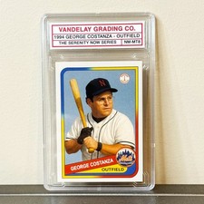 GEORGE COSTANZA SEINFELD SLABBED BASEBALL CARD • VANDELAY GRADING • SPOOF CARD