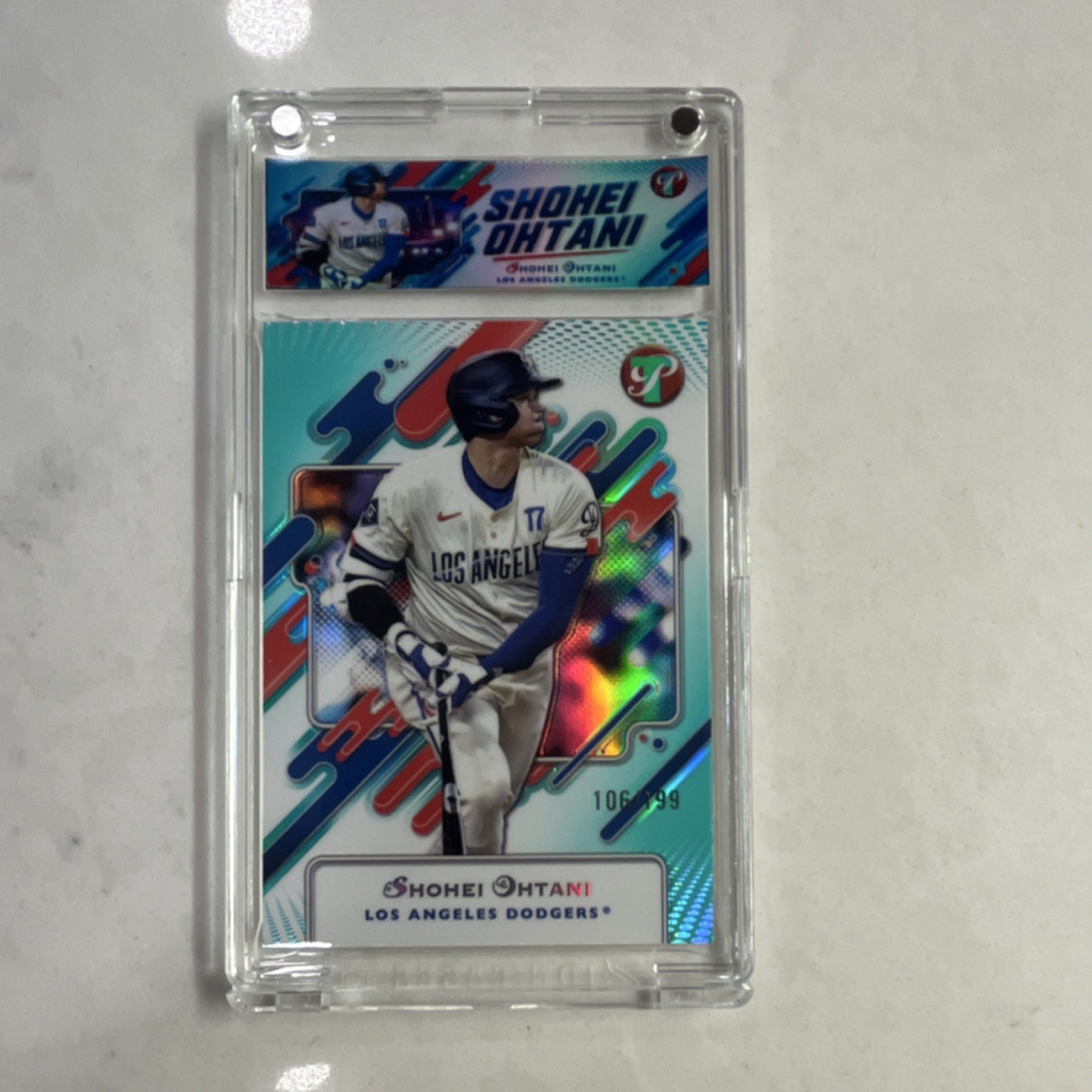 Topps 2025 Pristine Aqua Refractor Shohei Ohtani #160 Serial Numbered 106/199