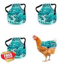 UKJENT 3pk Chicken Saddle Hen Back Protector Adjustable Washable Apron