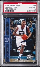 2008 PRESS PASS REFLECTORS #29 DERRICK ROSE PSA 10
