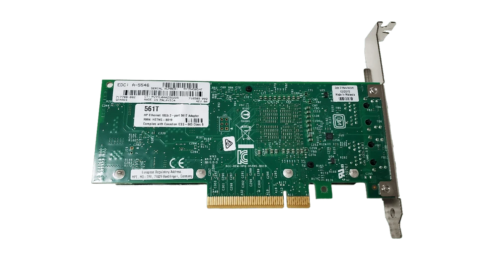 HP 561T 10GB Dual Port RJ-45 Network Adapter 716589-002 717708-002 Full Height - Image 3 of 4
