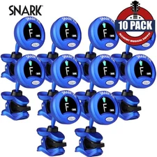 10-PACK Snark SN-1X Chromatic Rechargeable Clip On Headstock Guitar/Bass Tuner