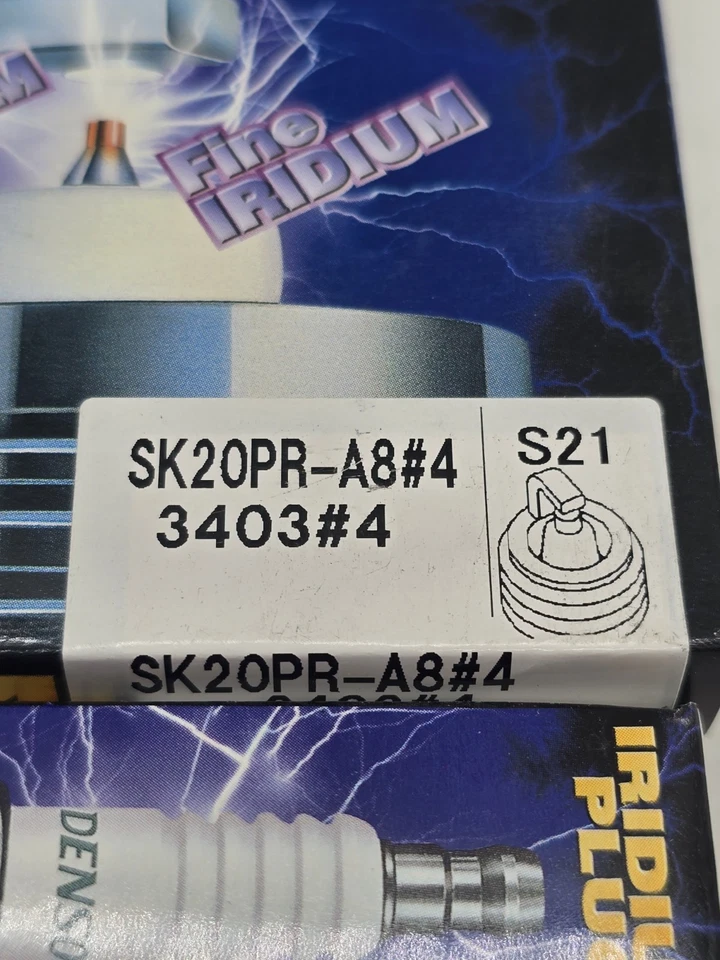 Pacote com 6 velas de ignição-GÁS, código Eng: CCTA, FI, Turbo DENSO SK20PR-A8 - Imagem 2 de 4