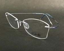 Silhouette Eyeglasses Frames 5515 CW 4640 TMA Must Collect Indigo Blue 52-17-140