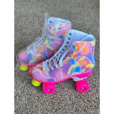 Retro Quad Wrotki Dzieci Dziewczęce Rozmiar 7-8 Wielokolorowy Wysoki Top