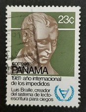 Panama: 1981 - International Year of Disabled People - 23c Louis Braille - Used