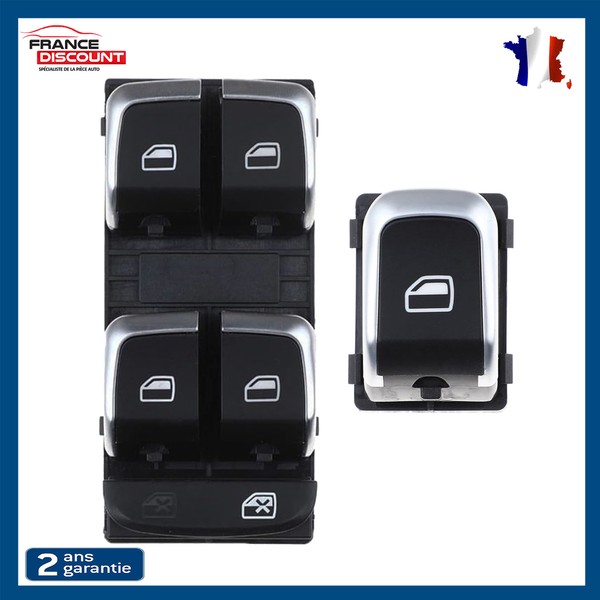 Platine Fensterheber Vorne Links + Knopf Rechts FüR A1 A4 Q3 Q5 - 8U0959851-image