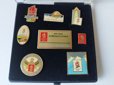 Coffret 8 pin's officiels XVIe Jeux Olympiques Albertville 1992 pins