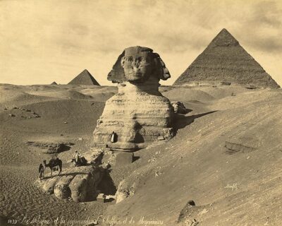 THE SPHINX & TWO PYRAMIDS EGYPT 1867 PHOTOGRAPH PHOTO PRINT