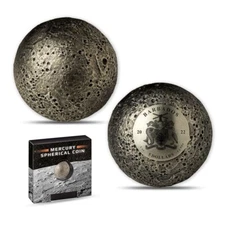 2022 $5 Barbados Mercury Spherical 1 oz Pure Silver Coin