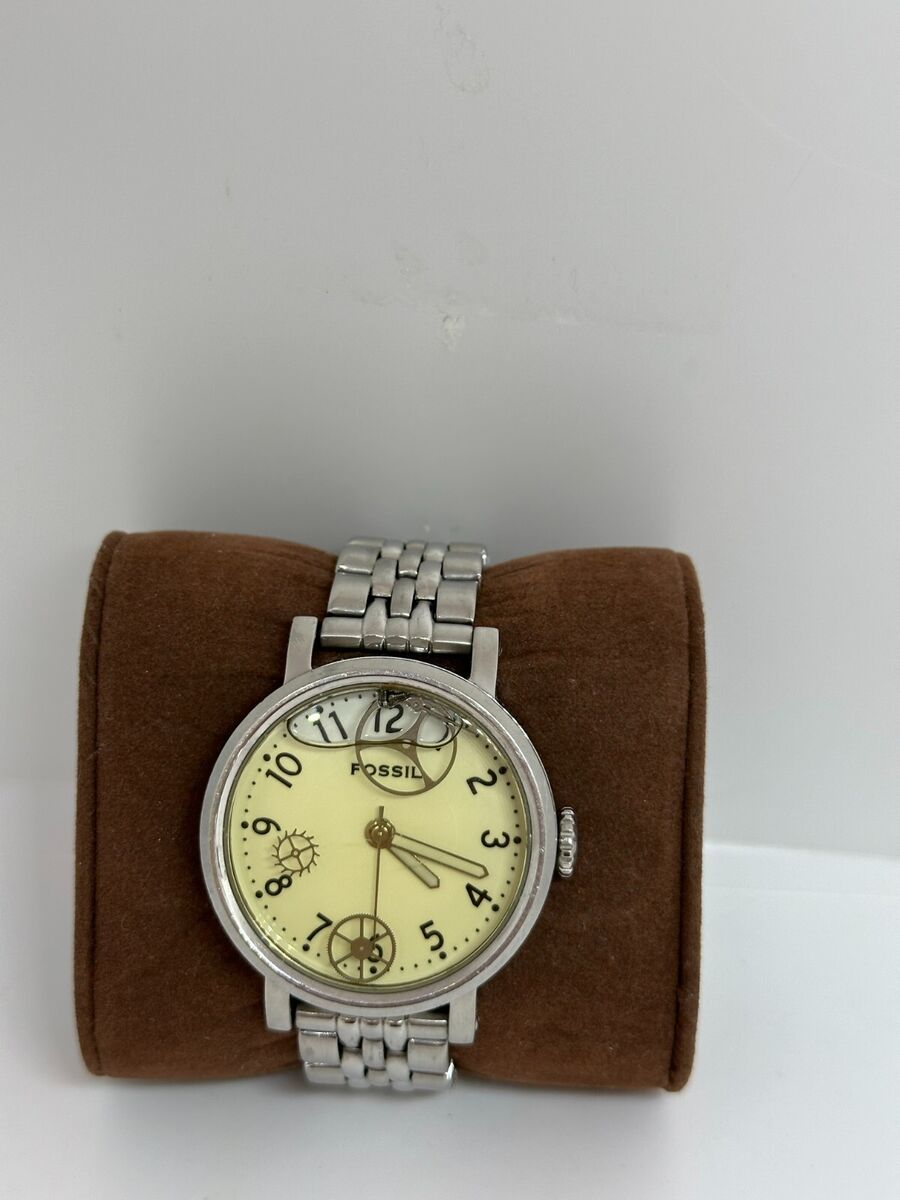 Rare Working Fossil Water Dial Watch JR-9950 Floating Gears Rare Working Fossil Water Dial Watch JR-9950 Floating Gears