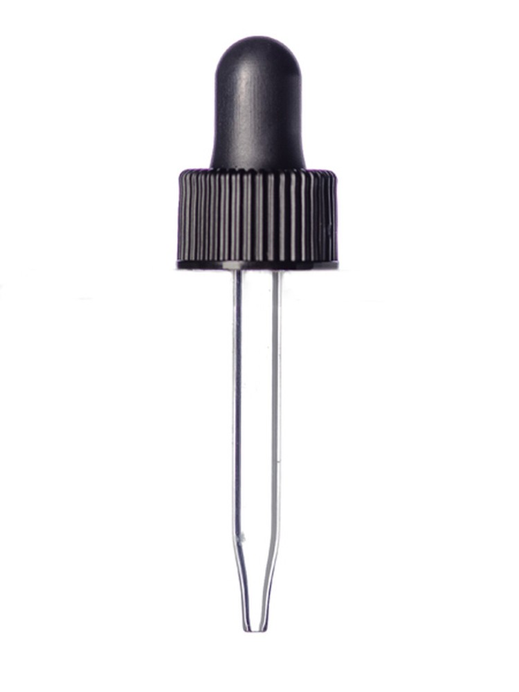 12 Pcs, 20-400 Standard Glass Dropper 7x76mm for 1 oz Boston Round Bottle