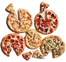 Barbi Dollhouse Miniature Food Mini Pizza Slices Mixed Tiny Lot 👻🧲8pc U Choose