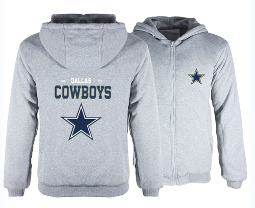 Dallas Cowboys Mens Hoodies Thicken Zip 
