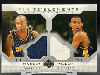 2003 UD Finite Elements Tinsley Miller NM+ Dual Game Worn Pacers Warm-ups Patch