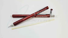 2 Pacific Arc RDP-409 0.9mm Classic Mechanical Pencils Red Fully Retractable