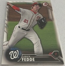 2016 Bowman Draft Baseball Erick Fedde Washington Nationals base card #BD-159
