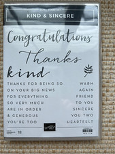 Stempin' Up Retired Stamp Set - Kind Sincere