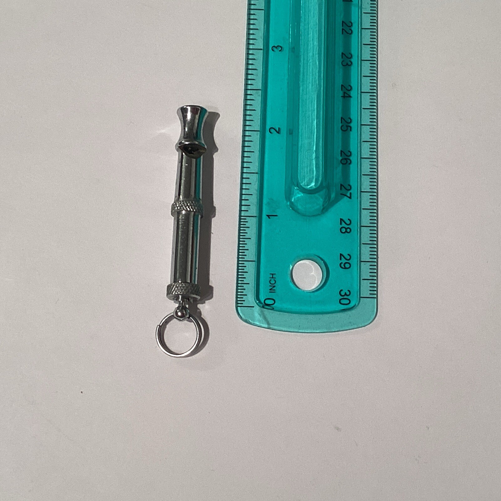 Dog Whistle Metal Silver-Tone  2 Inch