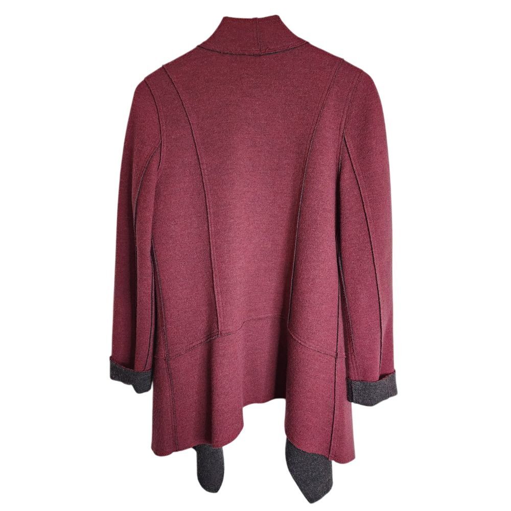 Eileen Fisher Cardigan Sweater Women's Small Wool Blend Moto Jacket Open Front